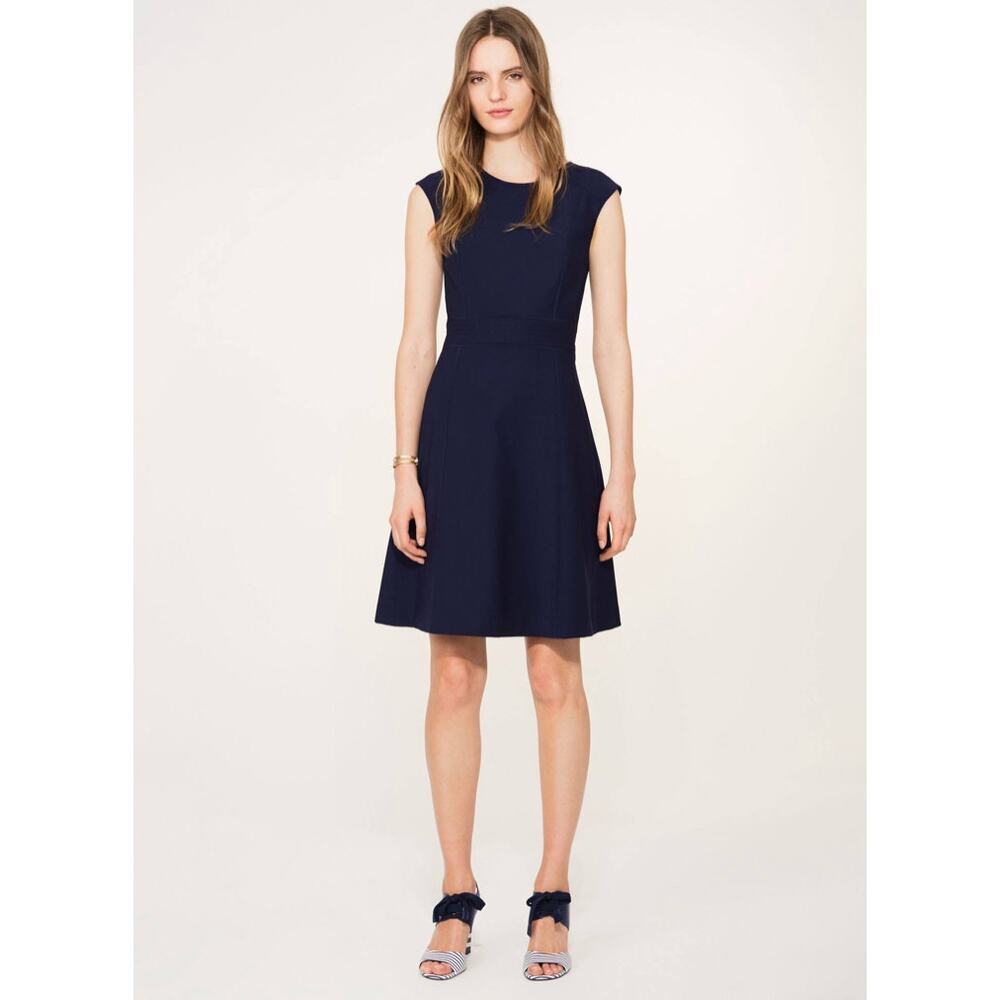 Tory Burch Megan Navy Fit and Flare Dress Sleeveless Cocktail Party Dress Size 6